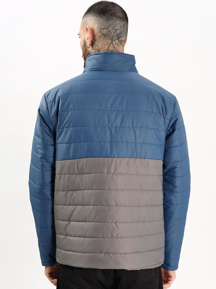 ADRO Men Colourblocked Windcheater Bomber Jacket