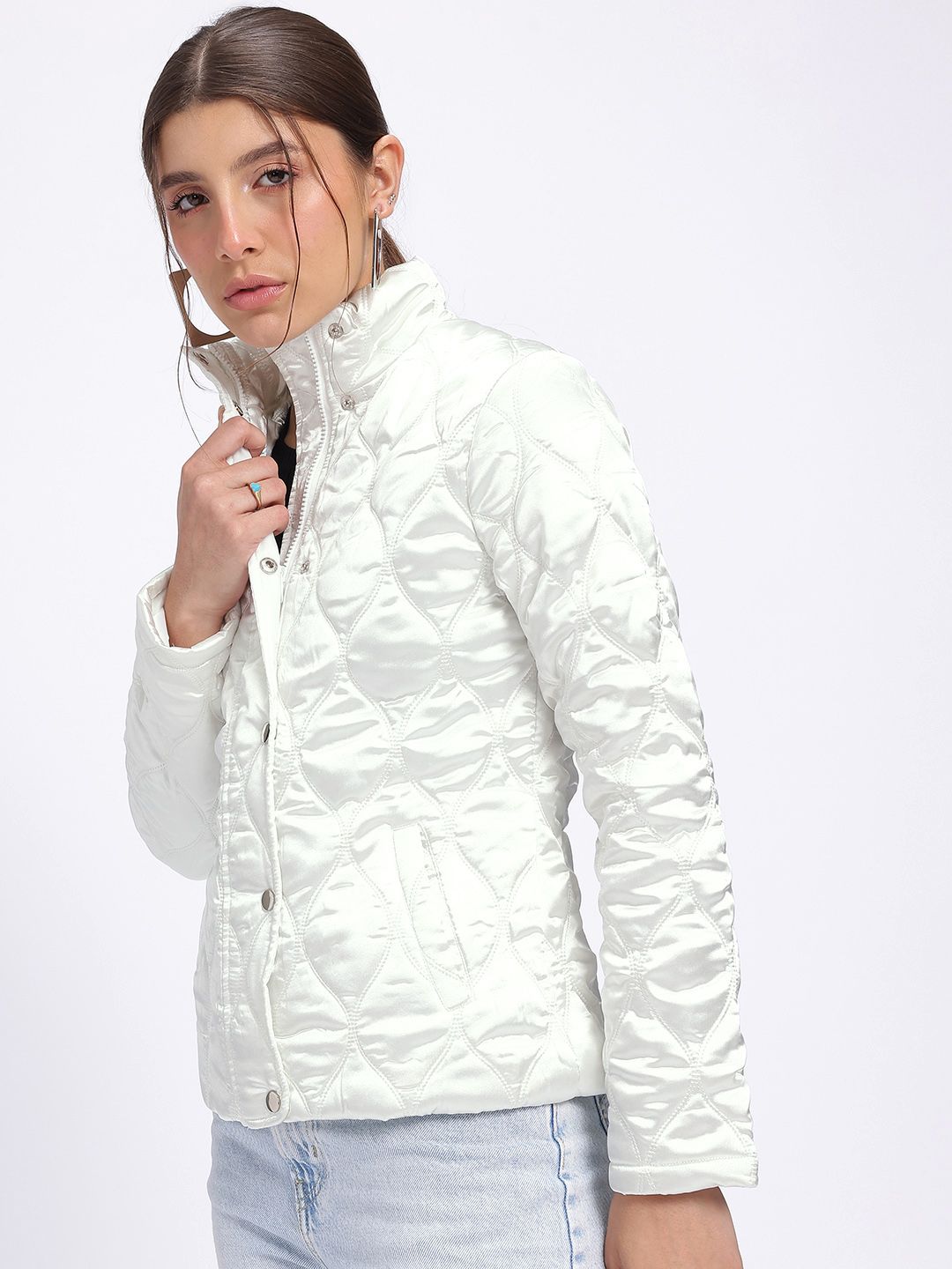 DressBerry Glossed Armor Quilted Jacket