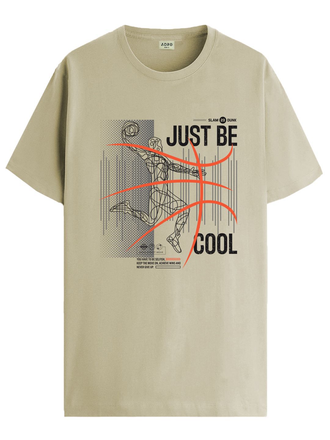 ADRO Men Graphic Printed Round Neck Cotton T-shirt