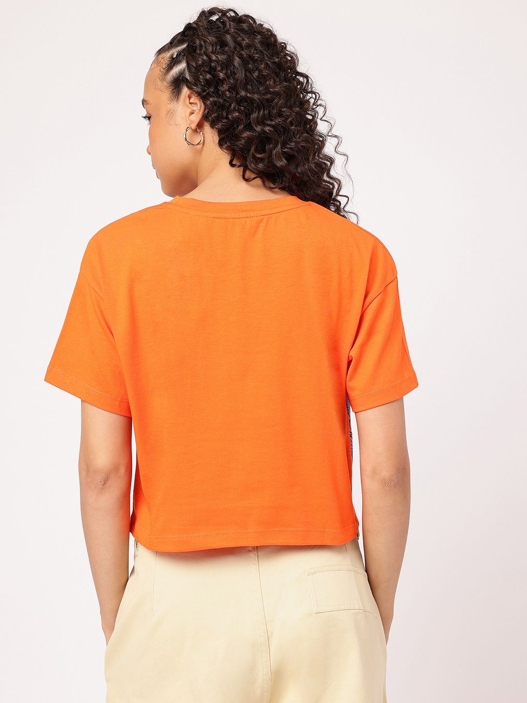 DressBerry Tangerine Sizzle Typography Boxy T-shirt