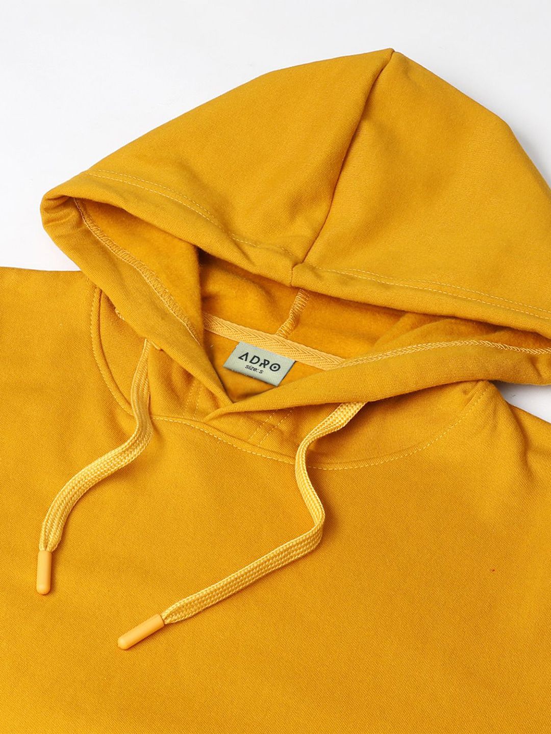 ADRO Lelaki Cotton Solid Hooded Pullover Sweatshirt