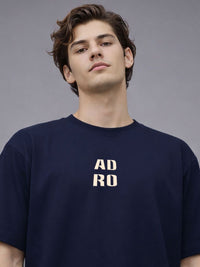 ADRO Men Printed Drop-Shoulder Sleeves T-shirt