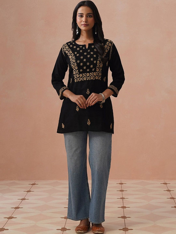 House of Chikankari Women Ethnic Motifs Embroidered Thread Work Kurta