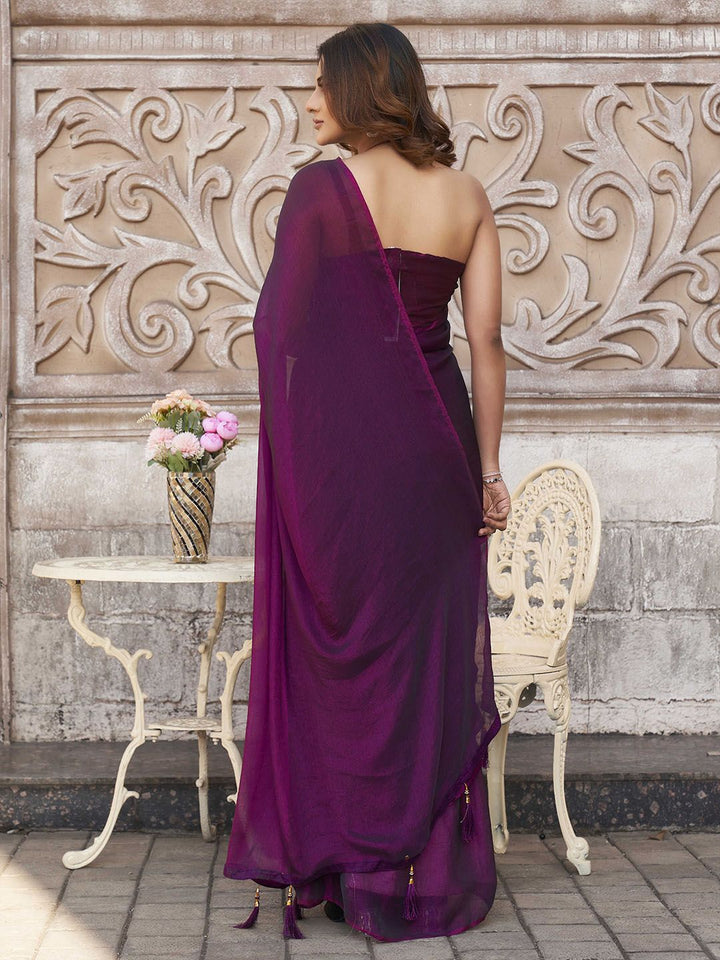 Tikhi Imli Poly Chiffon Saree