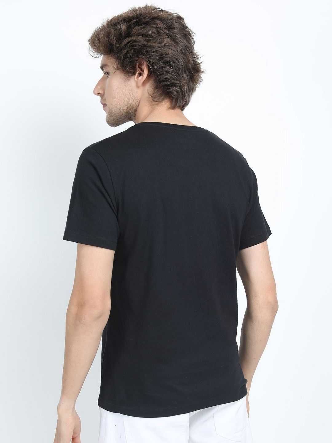 HIGHLANDER Men Graphic Printed Round Neck Cotton Slim Fit T-shirt