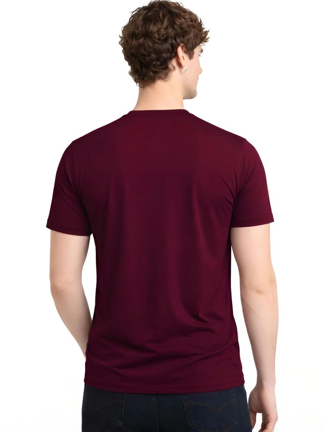 ADRO Lelaki Grafik Bercetak Leher Bulat Lengan Biasa Kapas T-shirt