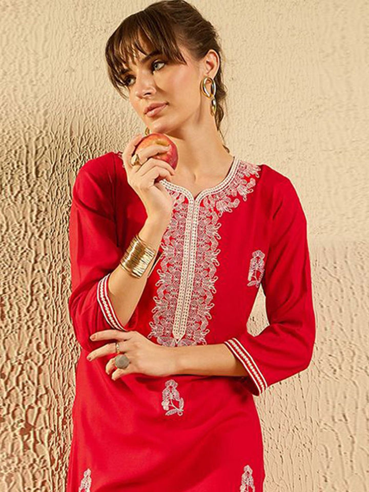 Indo Era Women Ethnic Motifs Printed Flared Sleeves Kurta
