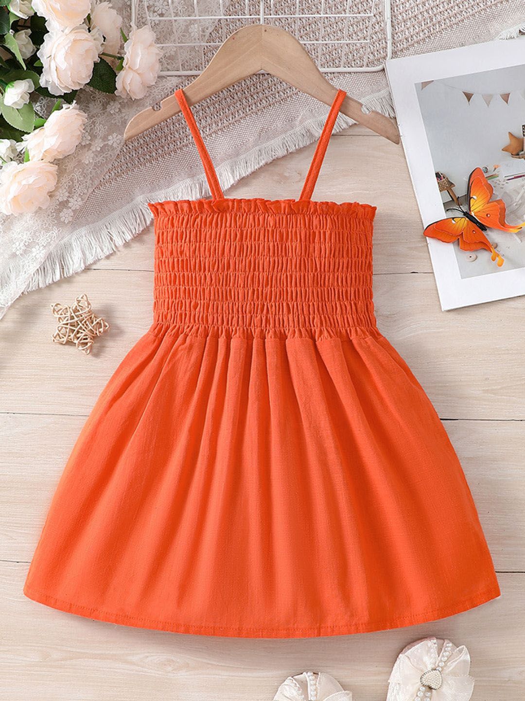 YK Girls Fit And Flare Shoulder Straps Dress
