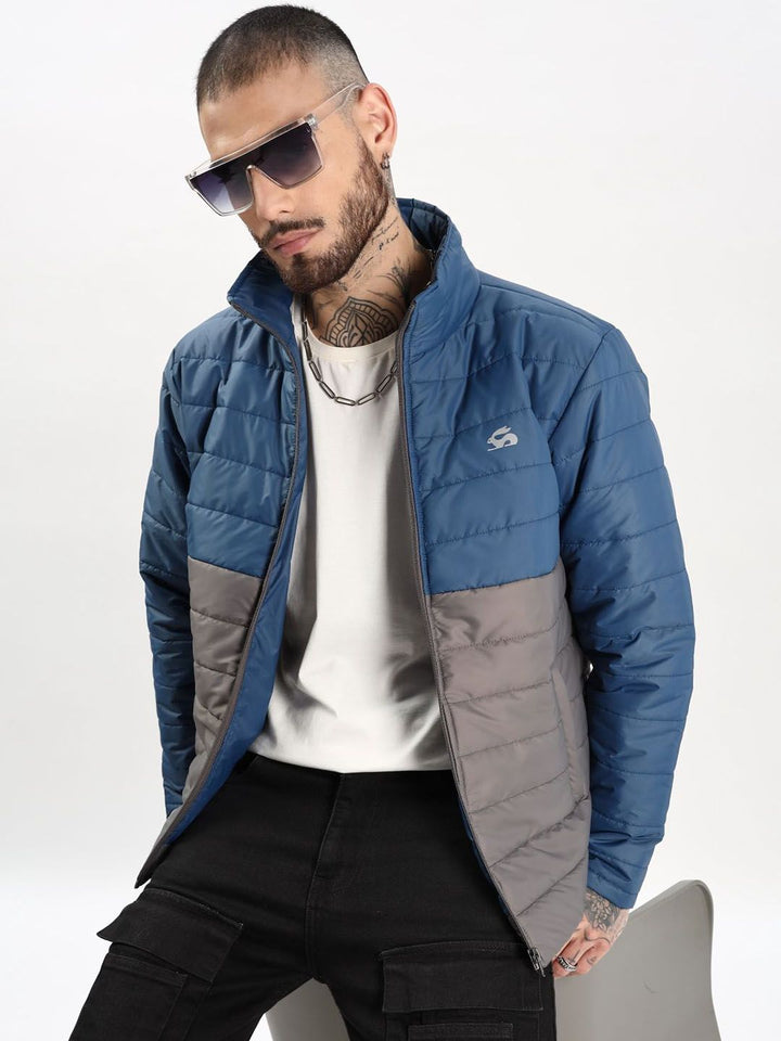 ADRO Men Colourblocked Windcheater Bomber Jacket