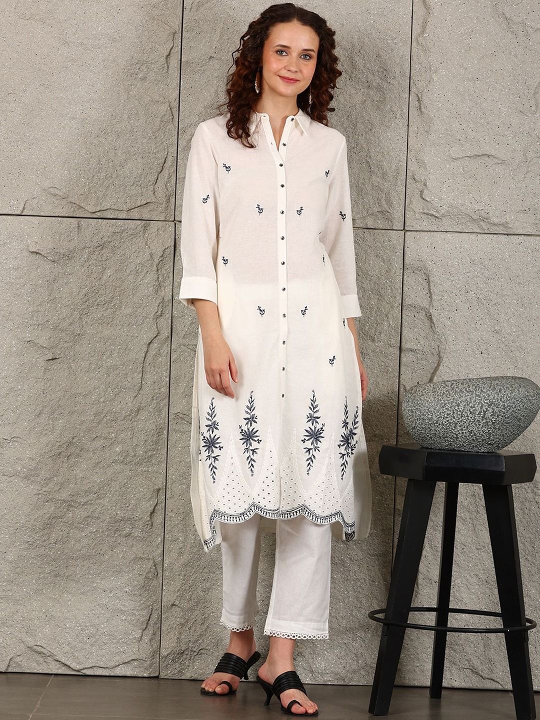 W Women Floral Printed Kurta