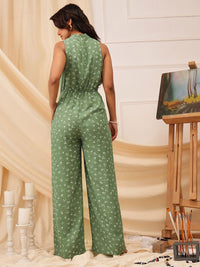 Quiero Women Printed V-Neck Basic Jumpsuit