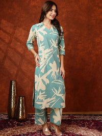 KALINI Women Abstract Printed Kurta with Trousers
