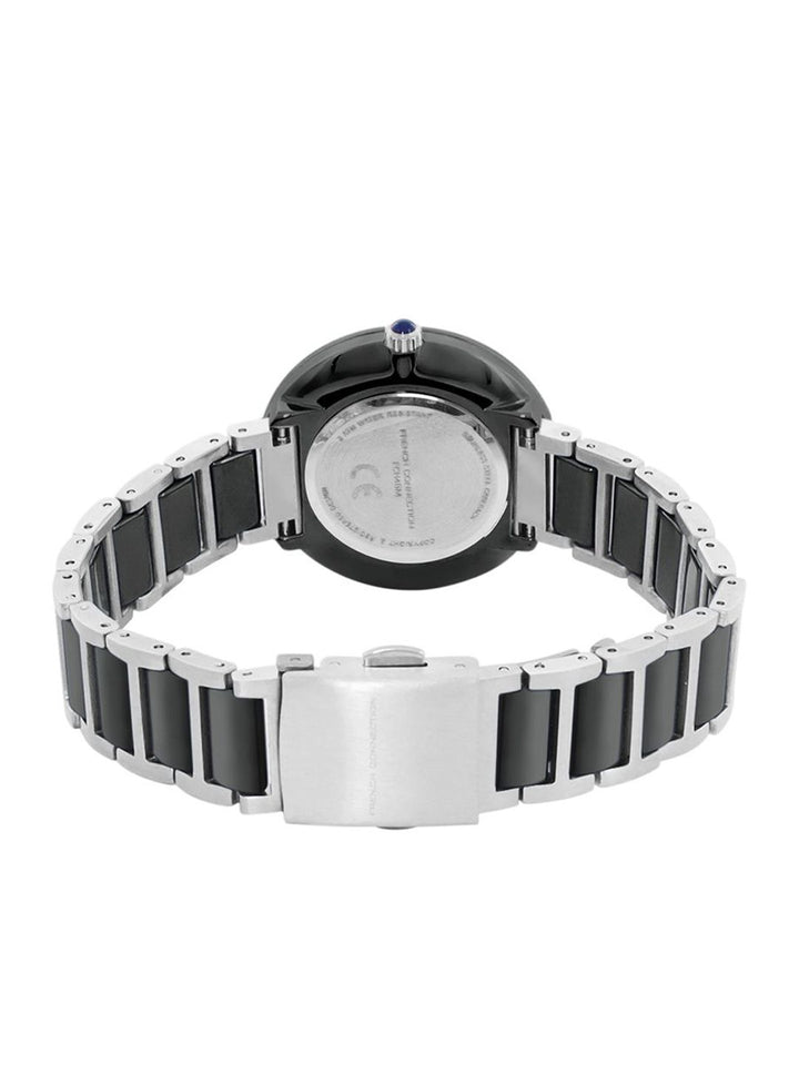Sambungan Perancis Wanita Dail Hiasan & Gelang Gelang Keluli Tahan Karat Tali Analog Watch FCH4BM