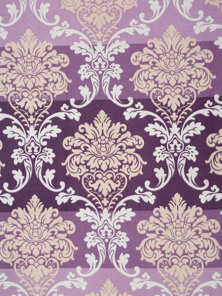 Myntra Elegant Homes Ungu & Putih Bercetak Set Cadar King 300 TC 2.50 m x 2.25 m