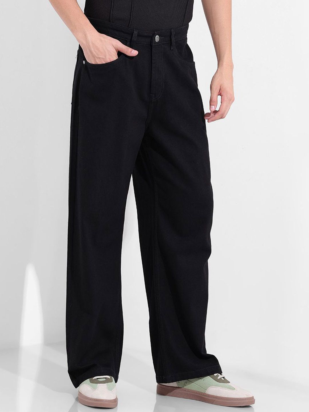 The Indian Garage Co Men Baggy Mid-Rise Jeans