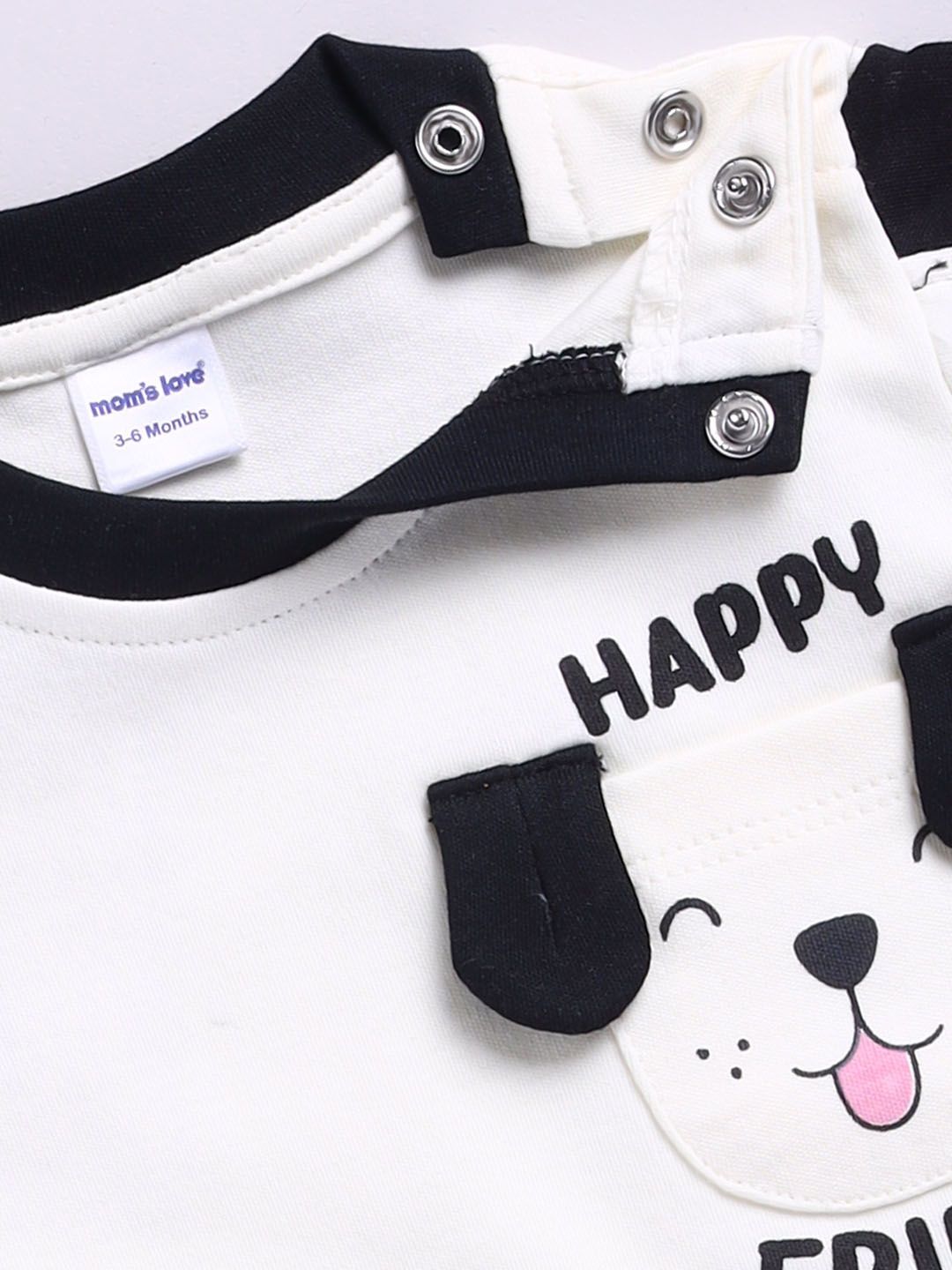 Moms Love Boys Printed T-shirt dengan seluar pendek