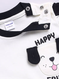 Moms Love Boys Printed T-shirt dengan seluar pendek