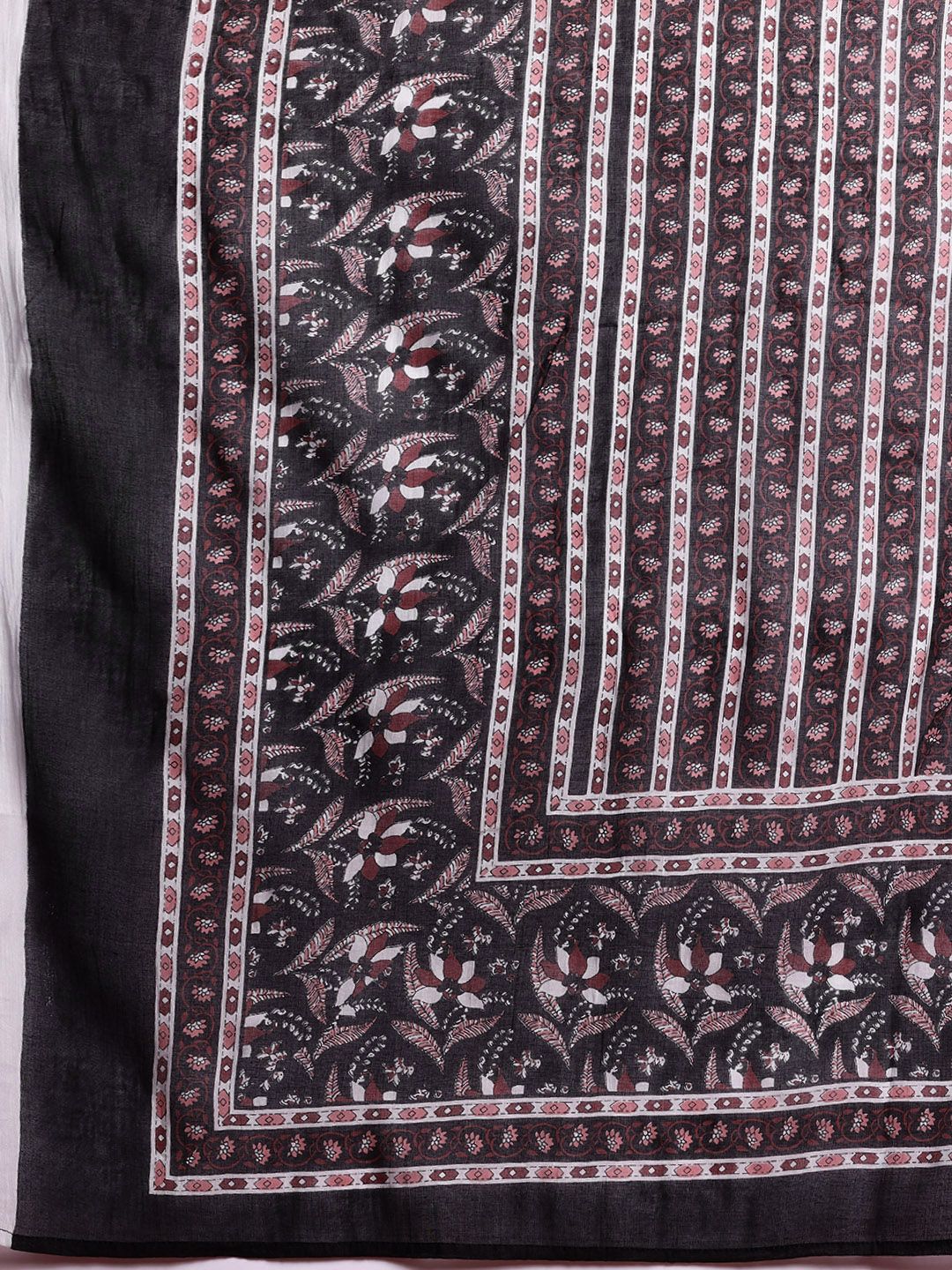 Anouk Ethnic Motifs Printed Pure Cotton Kurta with Trousers & Dupatta