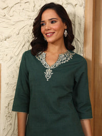 W Women Flared Sleeves Thread Work Kurta