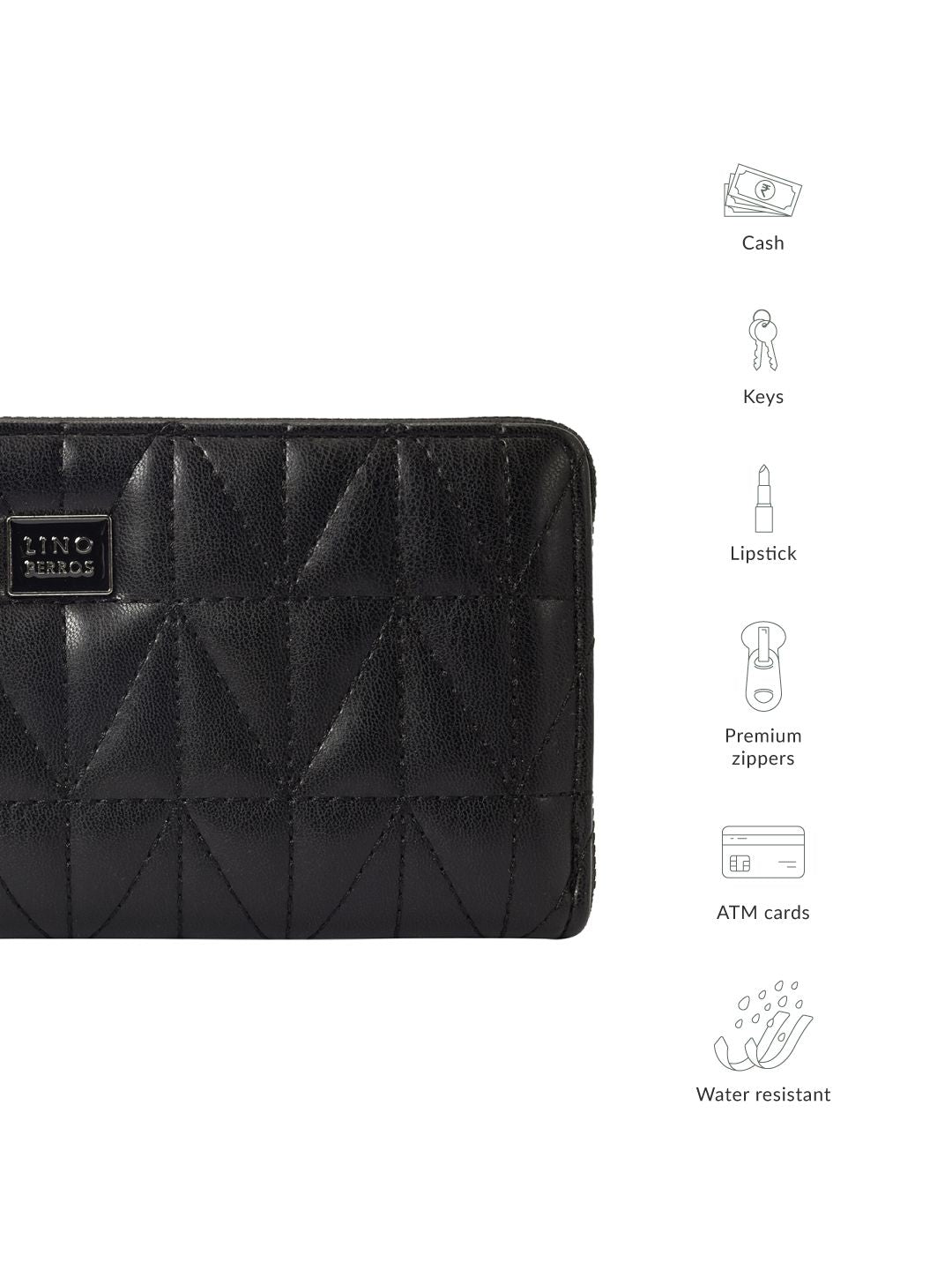Lino Perros Women Quilted Zip Around Wallet
