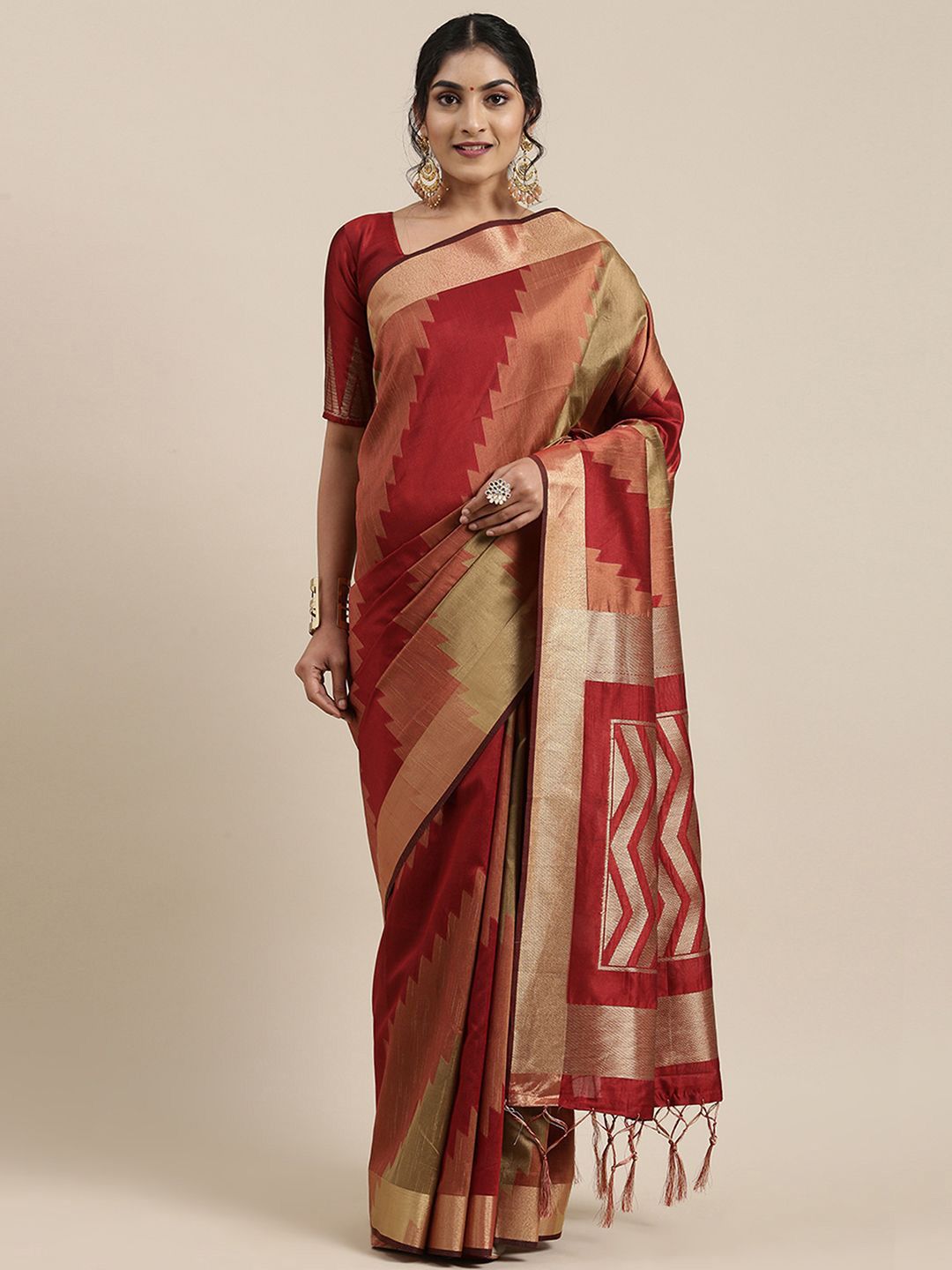 Saree mall Woven Design Zari Banarasi Sarees