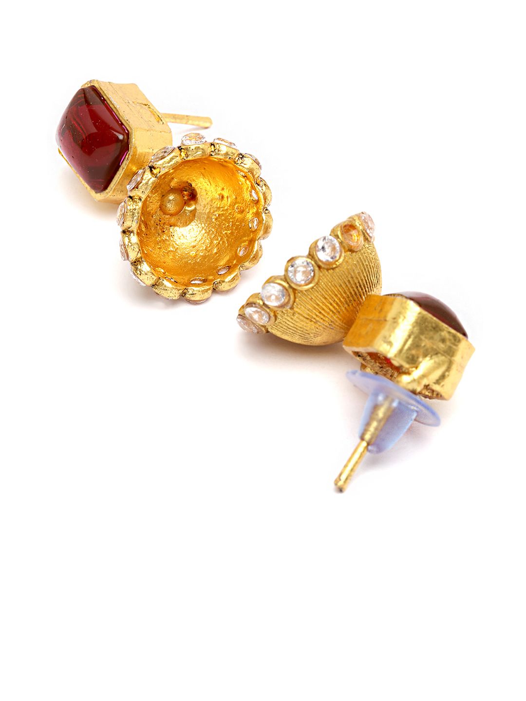 KARATCART Gold-Plated & Artificial Stones Studded Jewellery Set