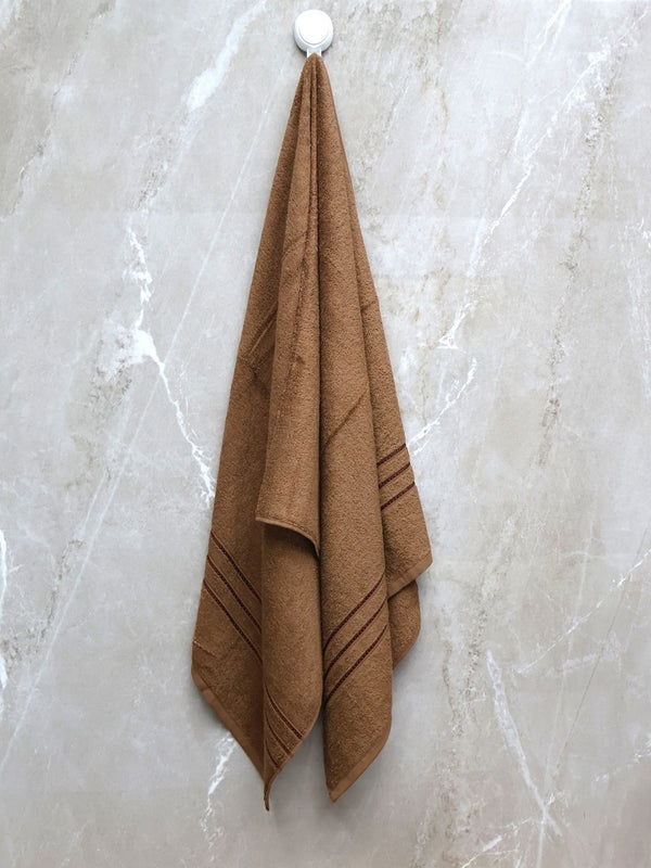 BOMBAY DYEING Brown 1 Pcs Cotton 400 GSM Bath Towel