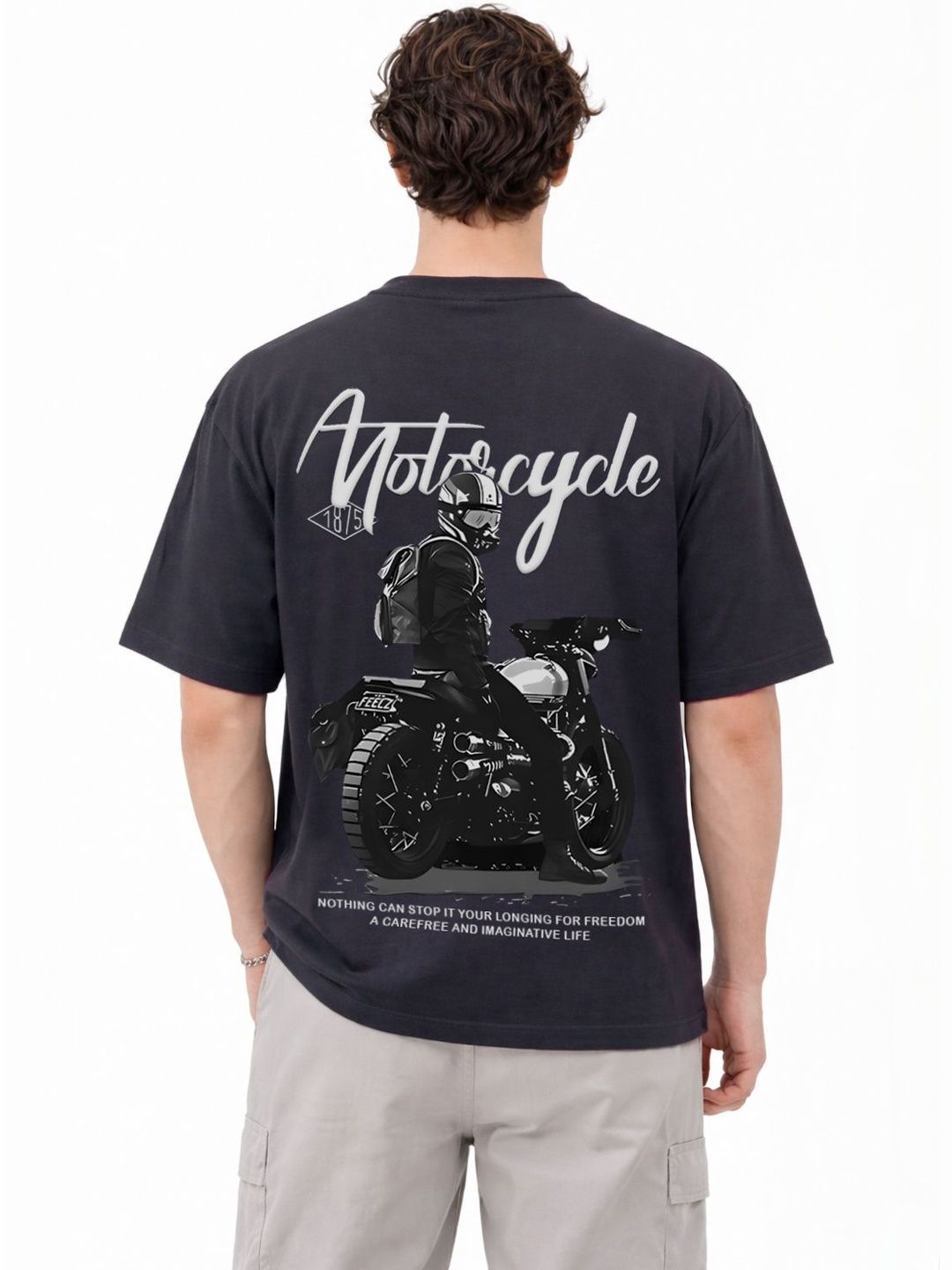 ADRO Men Printed Drop-Shoulder Sleeves T-shirt