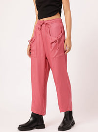 DressBerry Women Contemporary Comfort Relaxed Fit Trousers with Box Pockets