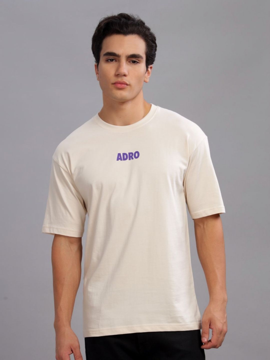 ADRO Anime Printed Round Neck Cotton Oversized T-shirt