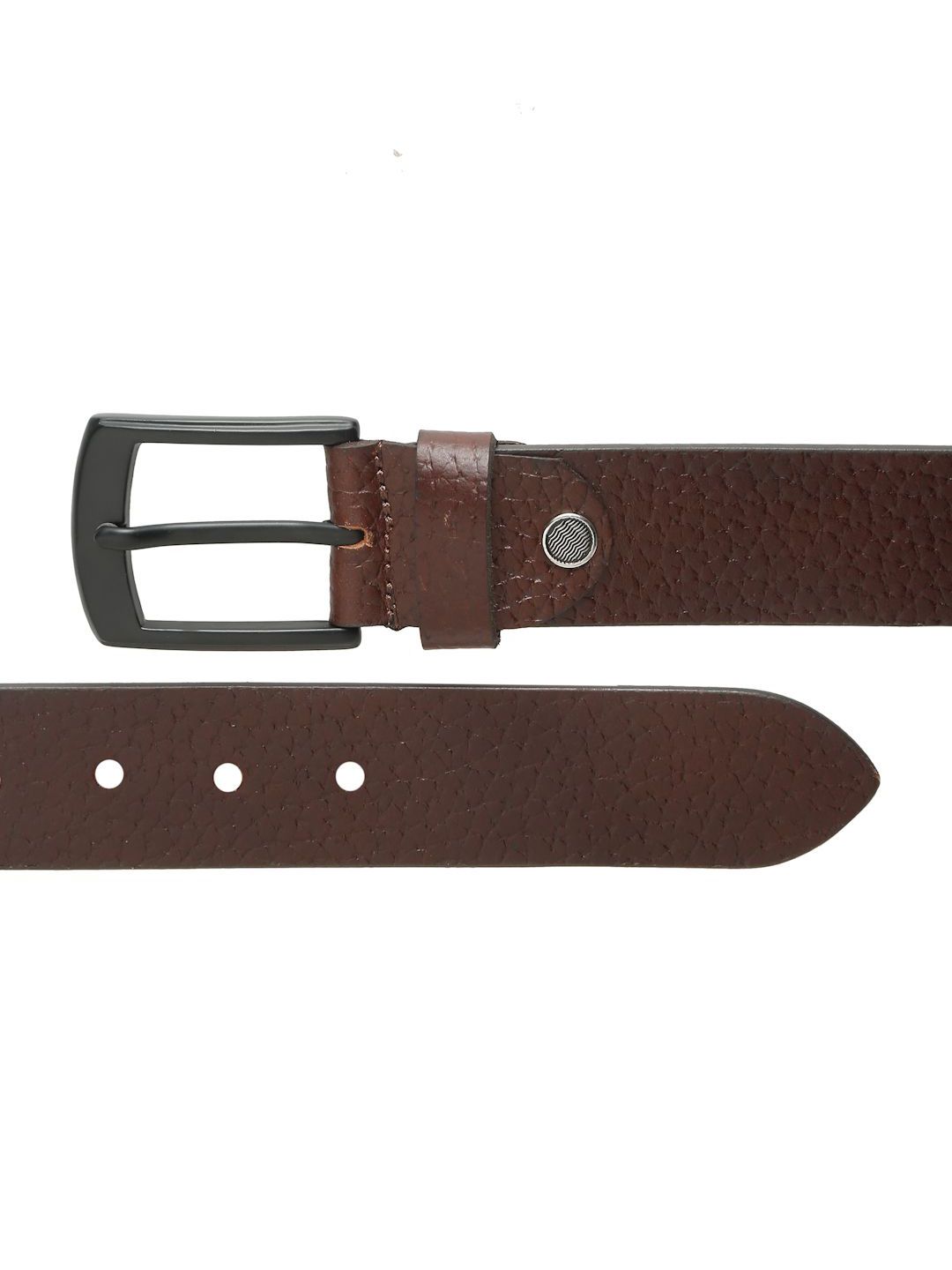 Teakwood Leathers Men Textured Leather Belt