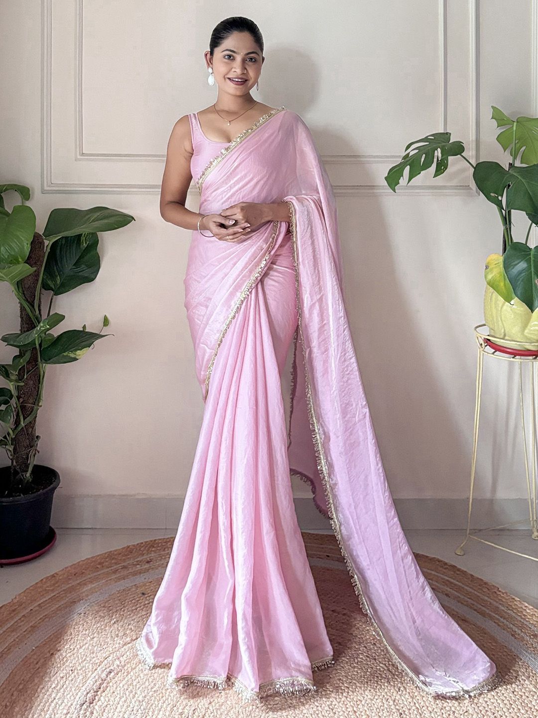 Saree mall Embellished Sequinned Tissue Sarees