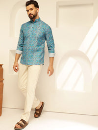 SOJANYA Geometric Printed Cotton Short Straight Kurta