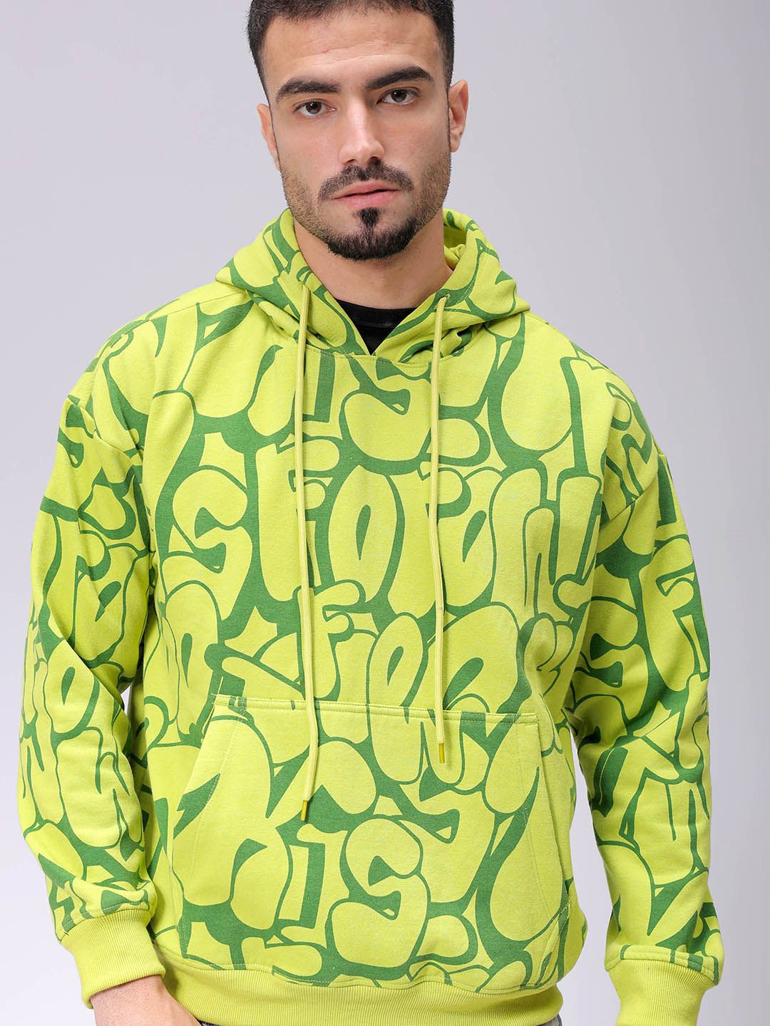 The Indian Garage Co Men Printed Hooded Sweatshirt