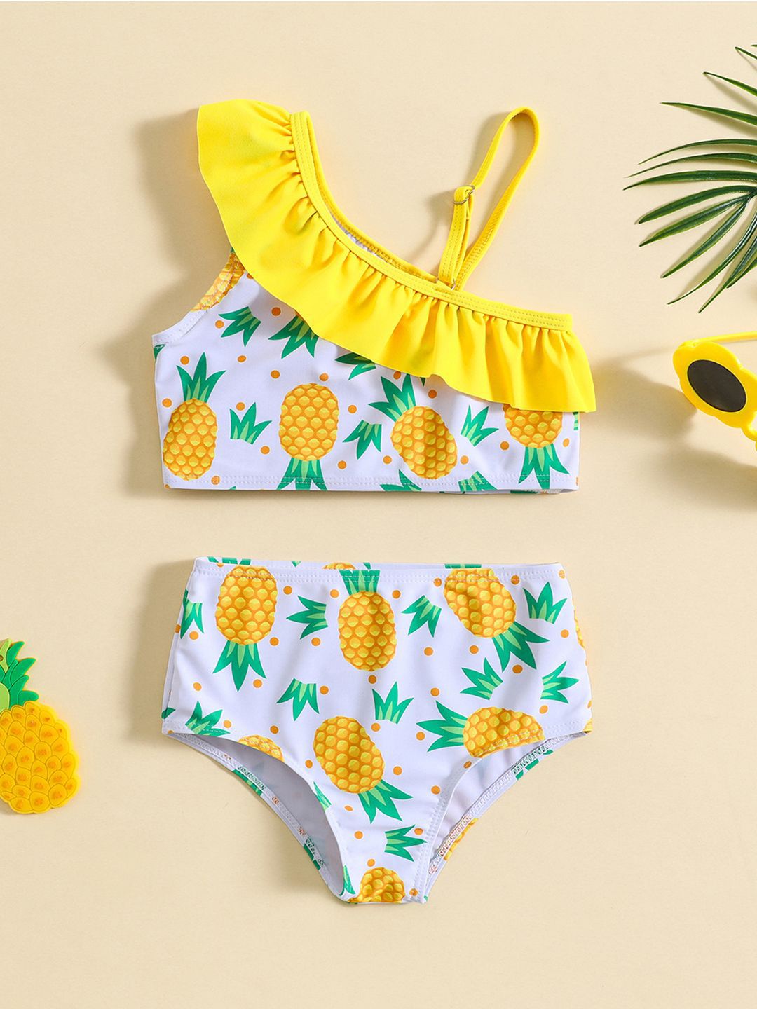 YK Infant Girls Printed Top & Briefs Swim Set