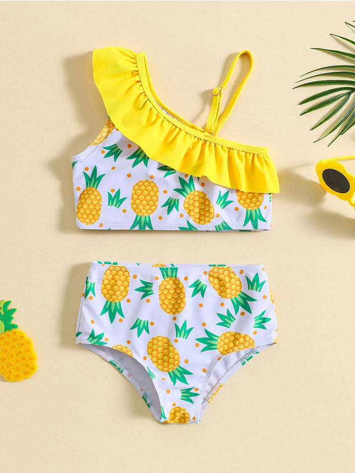 YK Bayi Girls Dicetak Top & Briefs Swim Set