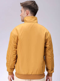The Indian Garage Co Men Solid Padded Bomber Utility Jacket