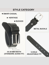 Teakwood Leathers Men Textured Leather Belt