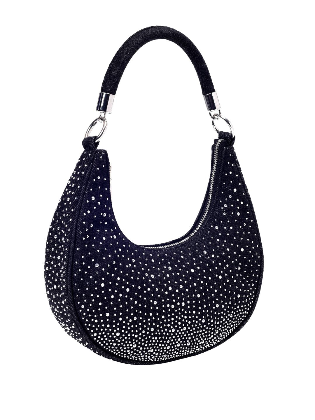 Lino Perros Embellished Half Moon Shoulder Bag