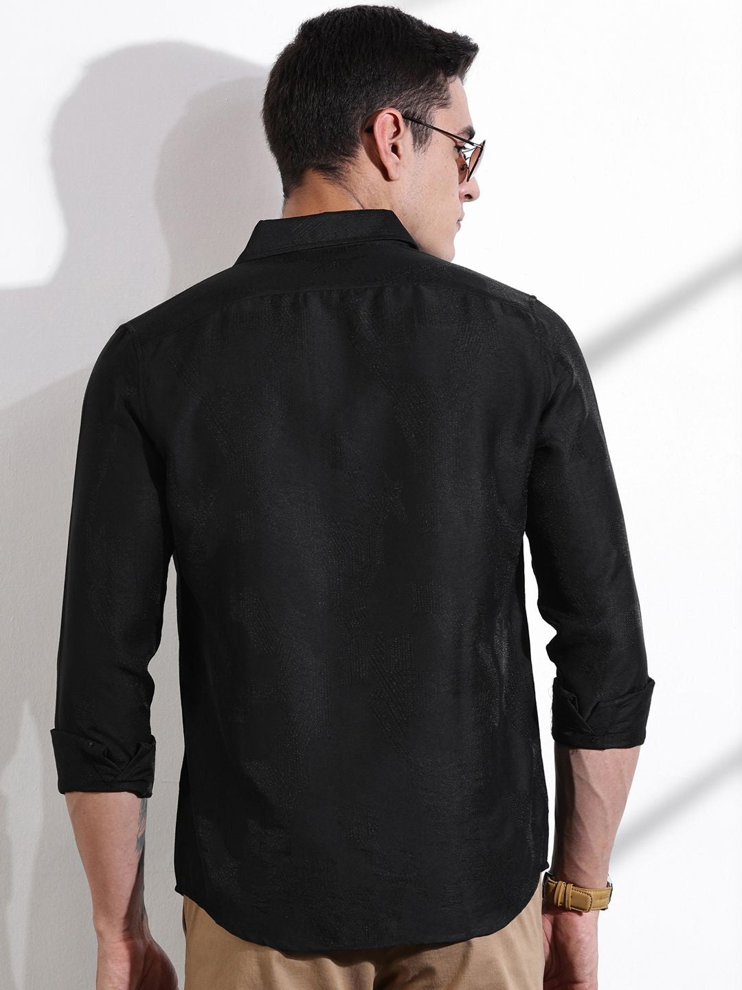 Thomas Scott Men Classic Slim Fit Opaque Casual Shirt