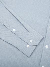 VASTRADO Men Classic Cutaway Collar Textured Slim Fit Casual Shirt