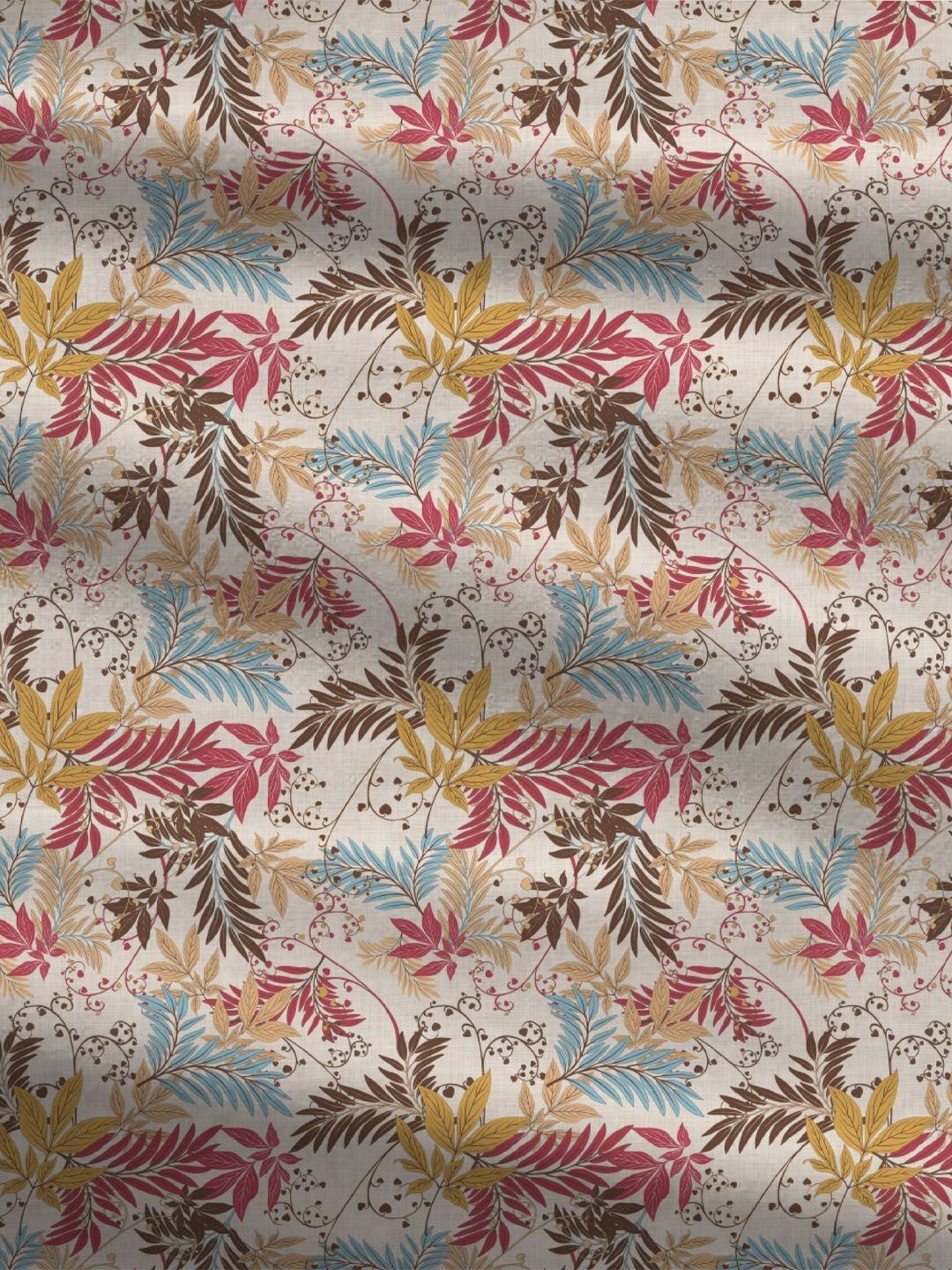 MYTRIDENT Dusk & Dawn Multi Floral Cotton 144 TC King Bedsheet Set-2.74 m X 2.74 m
