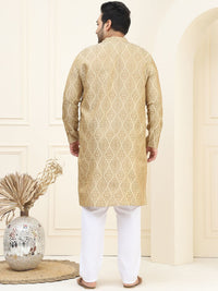 SOJANYA PLUS Plus Size Woven Design Straight Kurta with Pyjamas