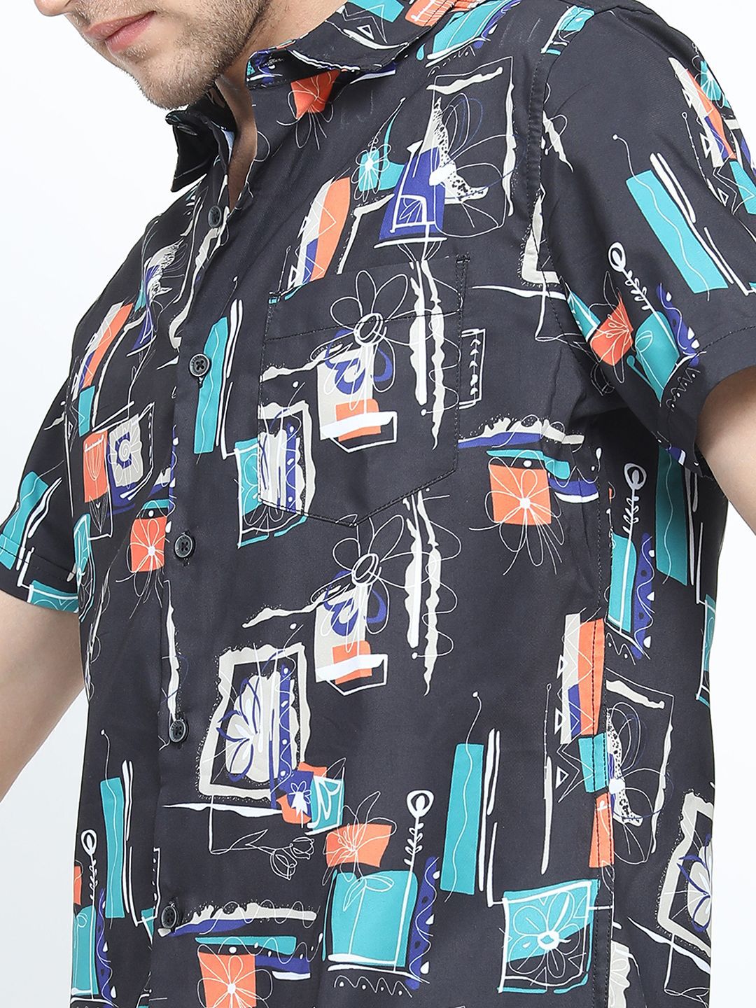 LOCOMOTIVE Men Premiums Printed Casual Slim Fit Shirt