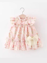 YK Floral Print Fit & Flare Dress