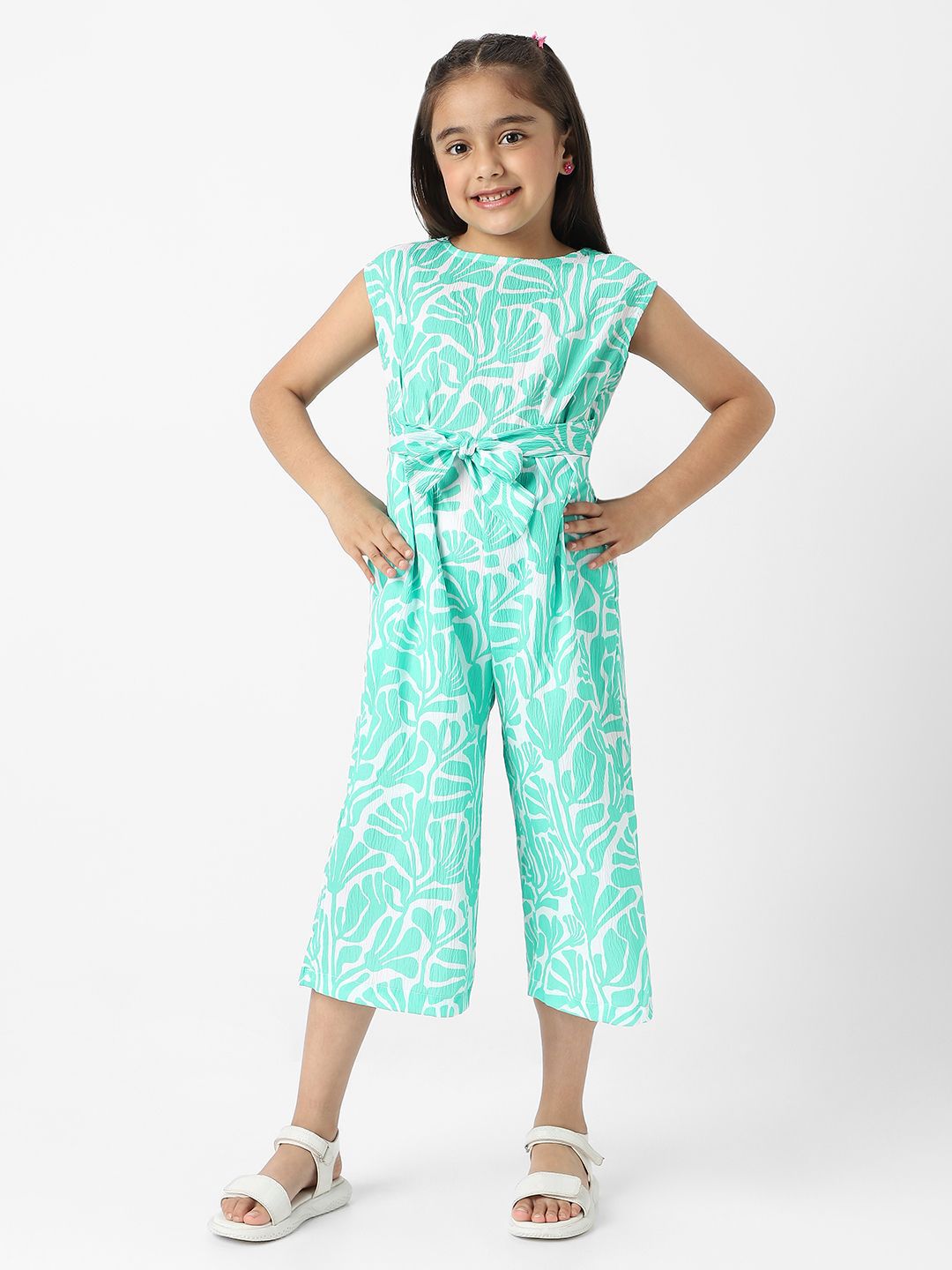 Nauti Nati Girls Printed Capri Jumpsuit