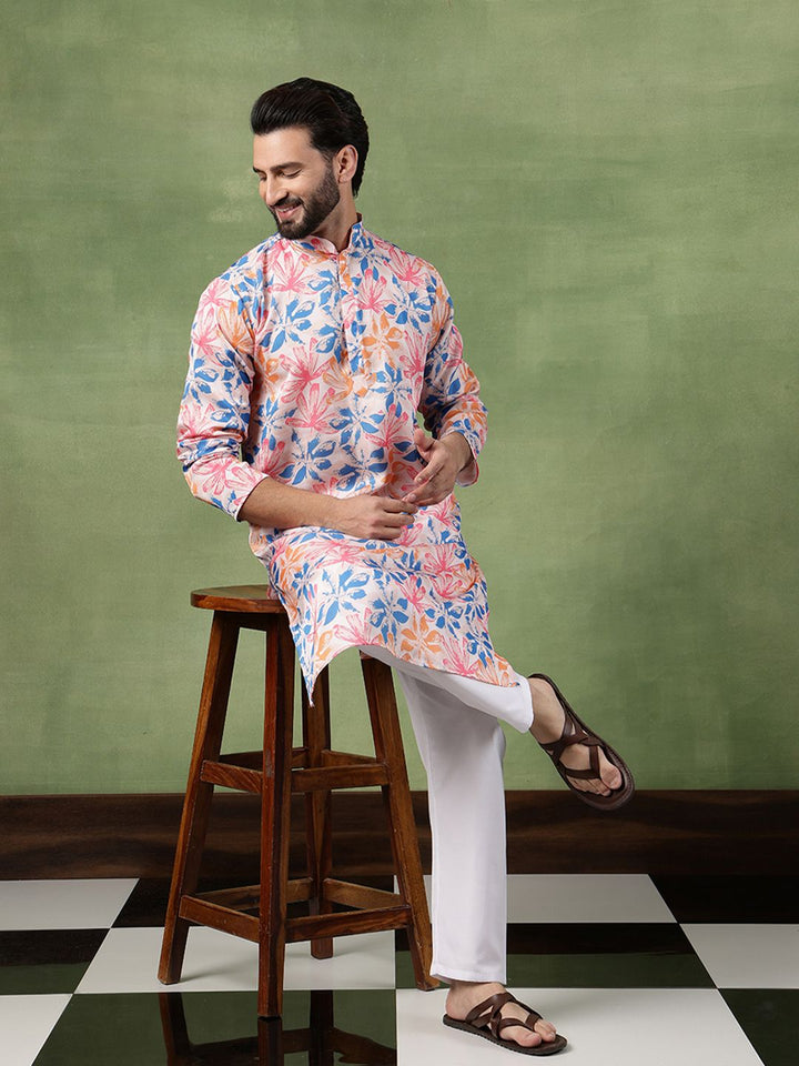 SOJANYA Men Floral Printed Kurta