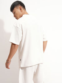 HIGHLANDER Self Design Oversized-Fit T-Shirt With Shorts Co-Ords