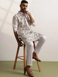 Anouk Men Ethnic Motifs Embroidered Regular Thread Work Kurta with Pyjamas