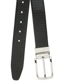 Teakwood Leathers Men Textured Leather Reversible Formal Belt
